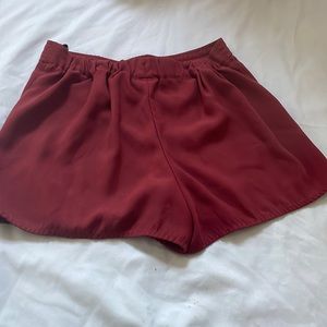 maroon shorts